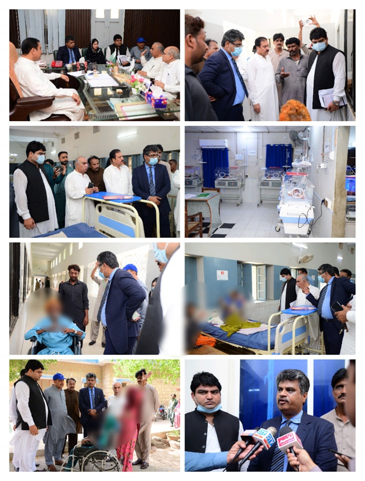 SHRC Chairperson Iqbal Ahmed Detho, along with his team, visited Civil Hospital Thatta